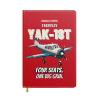 Thumbnail for Yakovlev Yak-18T - Four seats. One big grin. design on red notebook