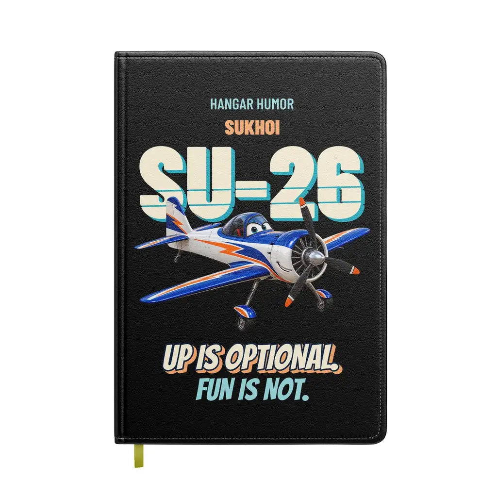 Sukhoi Su-26M - Up is optional. Fun is not. design on black notebook