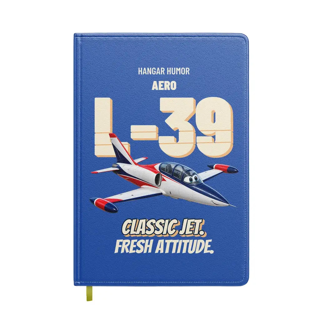 Aero L-39C Albatros - Classic jet. Fresh attitude. design on blue notebook