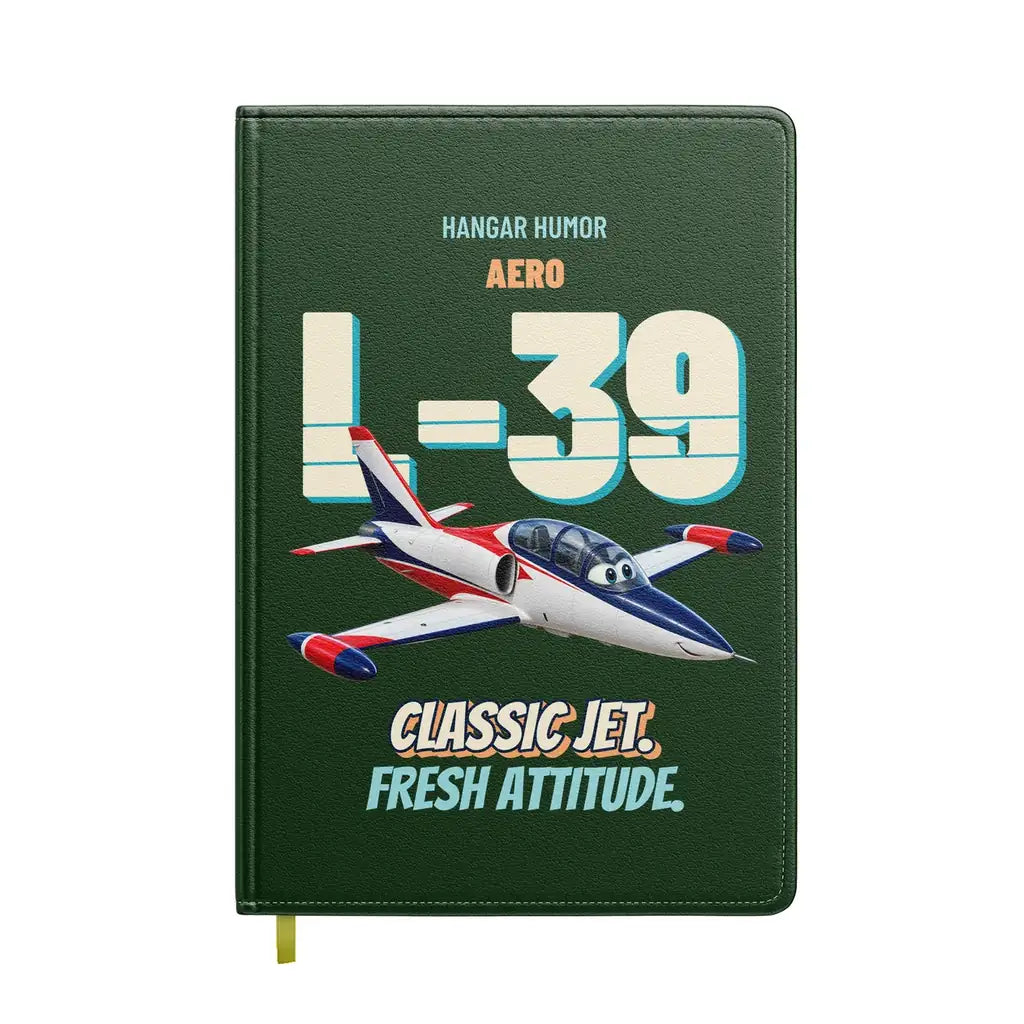 Aero L-39C Albatros - Classic jet. Fresh attitude. design on dark green notebook