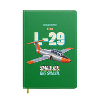 Thumbnail for Aero L-29 Delfin - Small jet. Big splash. design on green notebook