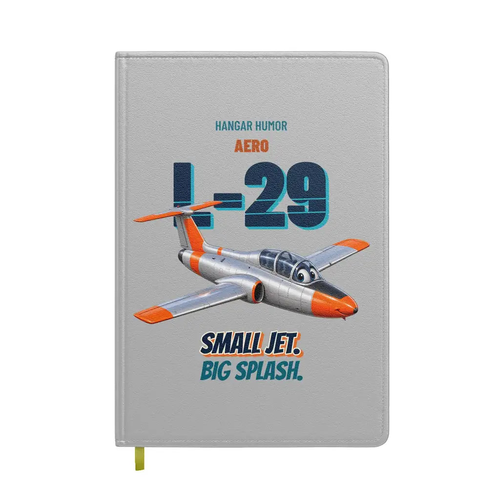 Aero L-29 Delfin - Small jet. Big splash. design on light gray notebook