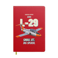Thumbnail for Aero L-29 Delfin - Small jet. Big splash. design on red notebook