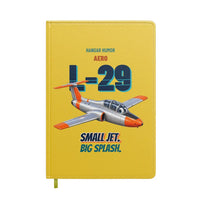 Thumbnail for Aero L-29 Delfin - Small jet. Big splash. design on yellow notebook