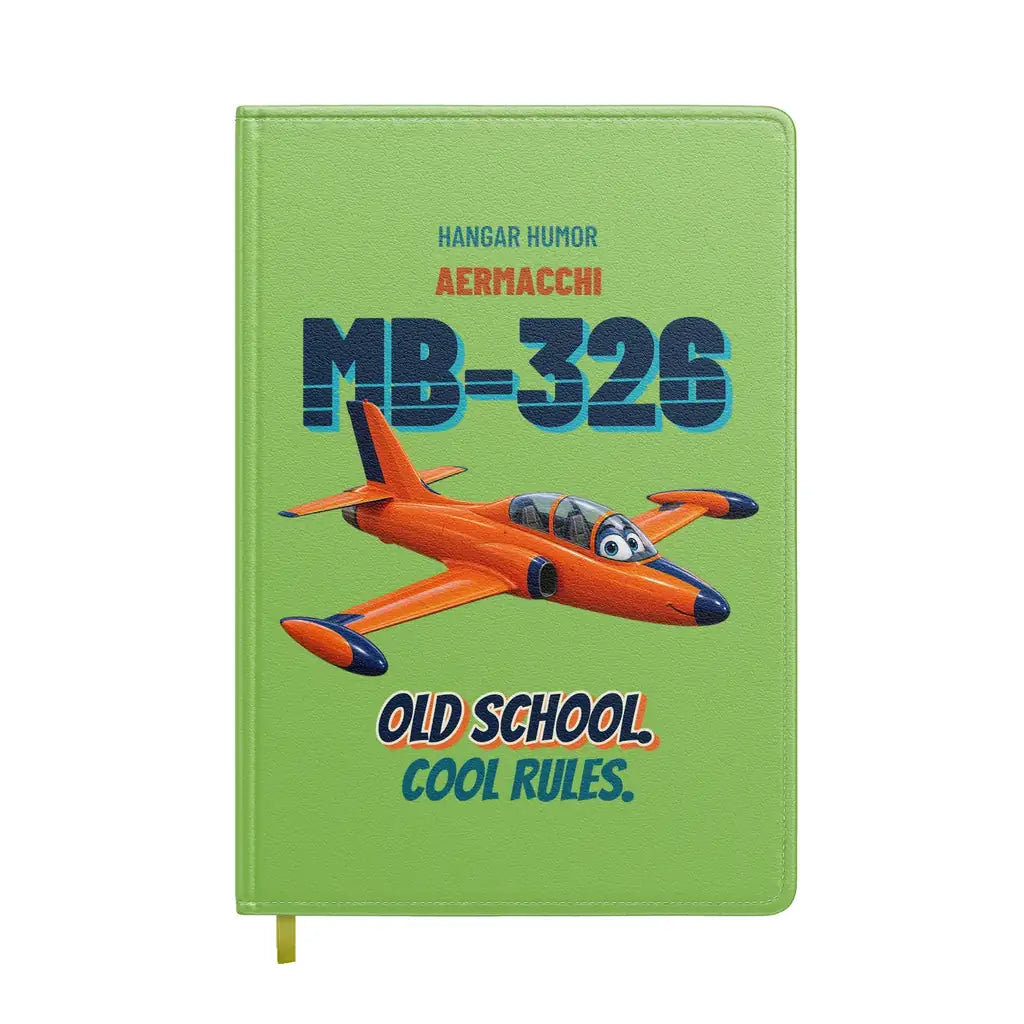 Aermacchi MB-326 - Old school. Cool rules. design on light green notebook