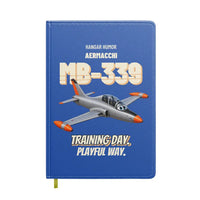 Thumbnail for Aermacchi MB-339A - Training day. Playful way. design on blue notebook