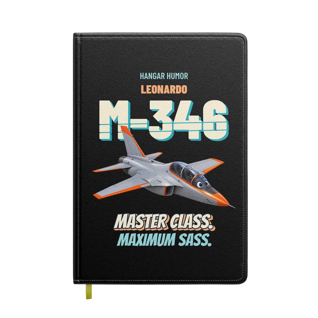 Leonardo M-346 - Master class. Maximum sass. design on black notebook