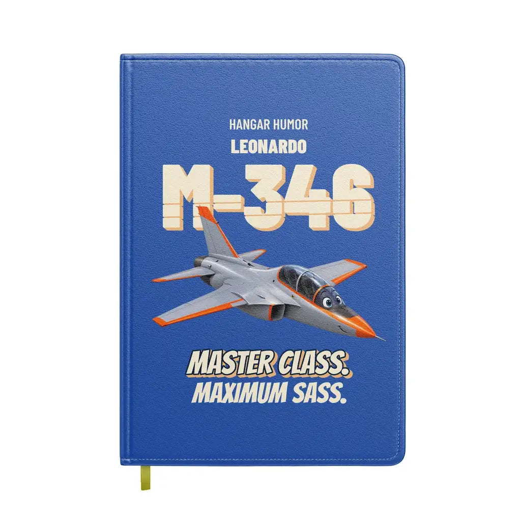Leonardo M-346 - Master class. Maximum sass. design on blue notebook