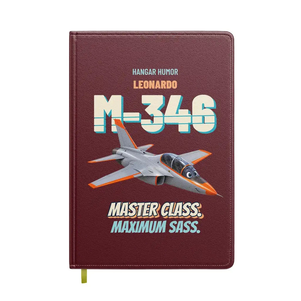 Leonardo M-346 - Master class. Maximum sass. design on dark red notebook