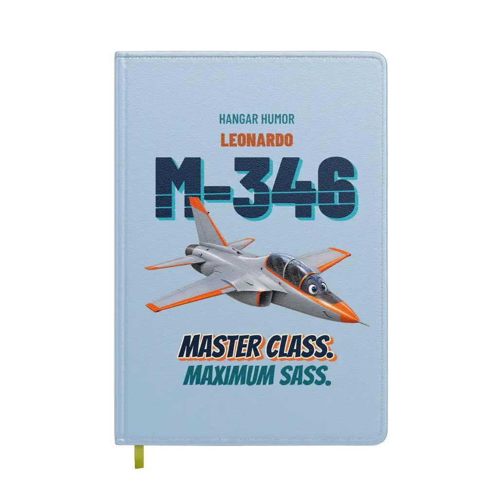 Leonardo M-346 - Master class. Maximum sass. design on light blue notebook