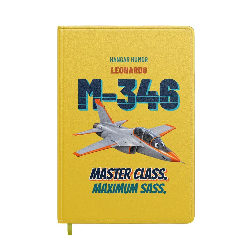 Leonardo M-346 - Master class. Maximum sass. design on yellow notebook