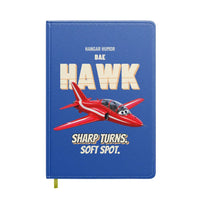Thumbnail for BAE Hawk T1 - Sharp turns. Soft spot. design on blue notebook