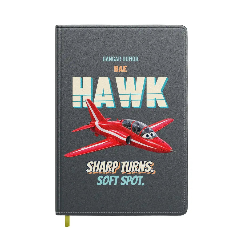BAE Hawk T1 - Sharp turns. Soft spot. design on gray notebook