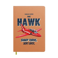 Thumbnail for BAE Hawk T1 - Sharp turns. Soft spot. design on orange notebook