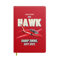 Thumbnail for BAE Hawk T1 - Sharp turns. Soft spot. design on red notebook