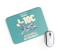 Thumbnail for Chengdu J-10C - Delta wings. Big personality. design on turquoise rectangle mouse pad