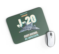 Thumbnail for Chengdu J-20 - Quiet arrival. Big impression. design on dark green rectangle mouse pad