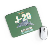 Thumbnail for Chengdu J-20 - Quiet arrival. Big impression. design on green rectangle mouse pad
