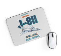 Thumbnail for Shenyang J-8II - Long nose. Short patience. design on light gray rectangle mouse pad