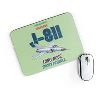 Thumbnail for Shenyang J-8II - Long nose. Short patience. design on light green rectangle mouse pad