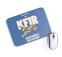 Thumbnail for IAI Kfir C2 - Delta wings. Lion attitude. design on blue rectangle mouse pad