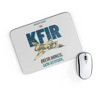 Thumbnail for IAI Kfir C2 - Delta wings. Lion attitude. design on light gray rectangle mouse pad