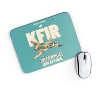 Thumbnail for IAI Kfir C2 - Delta wings. Lion attitude. design on turquoise rectangle mouse pad