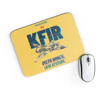 Thumbnail for IAI Kfir C2 - Delta wings. Lion attitude. design on yellow rectangle mouse pad