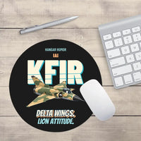 Thumbnail for IAI Kfir C2 - Delta wings. Lion attitude. design on black round mouse pad