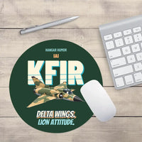 Thumbnail for IAI Kfir C2 - Delta wings. Lion attitude. design on dark green round mouse pad