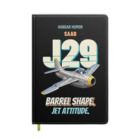 Thumbnail for Saab J 29F Tunnan - Barrel shape. Jet attitude. design on black notebook