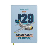 Thumbnail for Saab J 29F Tunnan - Barrel shape. Jet attitude. design on light blue notebook