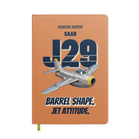 Thumbnail for Saab J 29F Tunnan - Barrel shape. Jet attitude. design on orange notebook