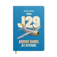 Thumbnail for Saab J 29F Tunnan - Barrel shape. Jet attitude. design on turquoise notebook