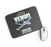 Thumbnail for de Havilland Venom FB.4 - Small bite. Big attitude. design on black rectangle mouse pad