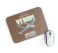 Thumbnail for de Havilland Venom FB.4 - Small bite. Big attitude. design on brown rectangle mouse pad