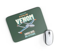 Thumbnail for de Havilland Venom FB.4 - Small bite. Big attitude. design on dark green rectangle mouse pad