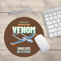 Thumbnail for de Havilland Venom FB.4 - Small bite. Big attitude. design on brown round mouse pad