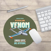 Thumbnail for de Havilland Venom FB.4 - Small bite. Big attitude. design on green army round mouse pad