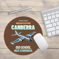 Thumbnail for English Electric Canberra B.2 - Old school. High standards. design on brown round mouse pad