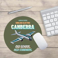 Thumbnail for English Electric Canberra B.2 - Old school. High standards. design on green army round mouse pad