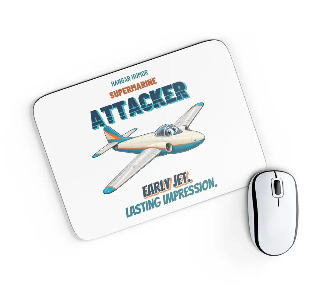 Supermarine Attacker FB.2 - Early jet. Lasting impression. design on white rectangle mouse pad