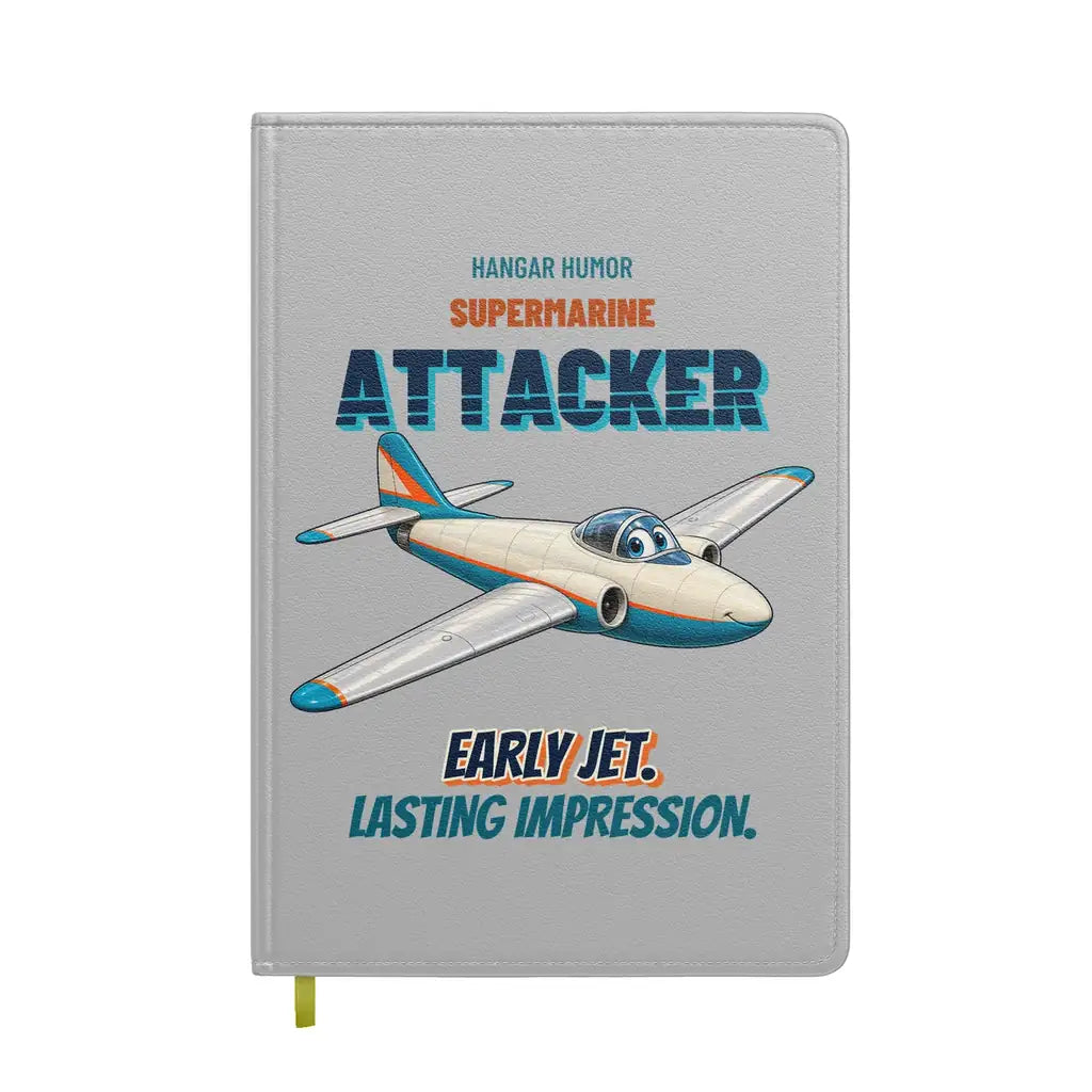 Supermarine Attacker FB.2 - Early jet. Lasting impression. design on light gray notebook