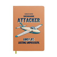 Thumbnail for Supermarine Attacker FB.2 - Early jet. Lasting impression. design on orange notebook