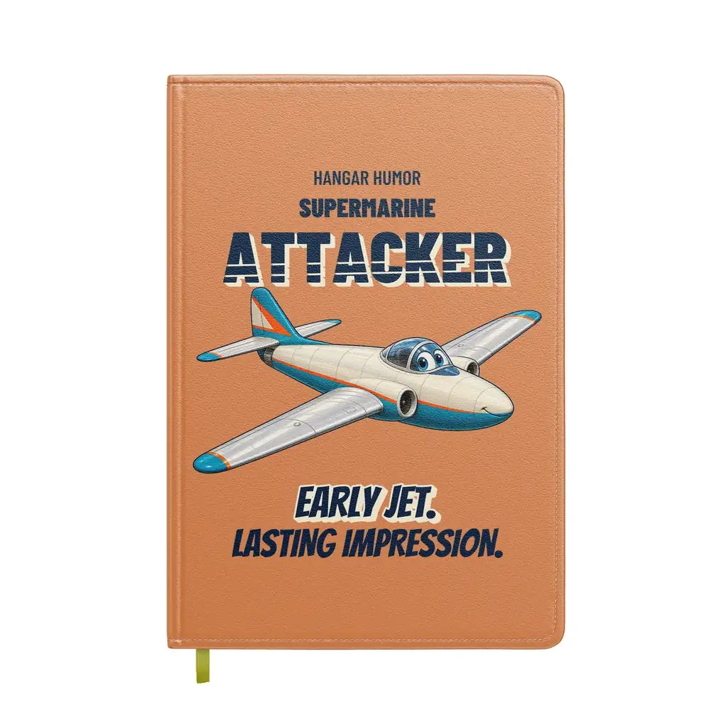 Supermarine Attacker FB.2 - Early jet. Lasting impression. design on orange notebook