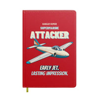 Thumbnail for Supermarine Attacker FB.2 - Early jet. Lasting impression. design on red notebook