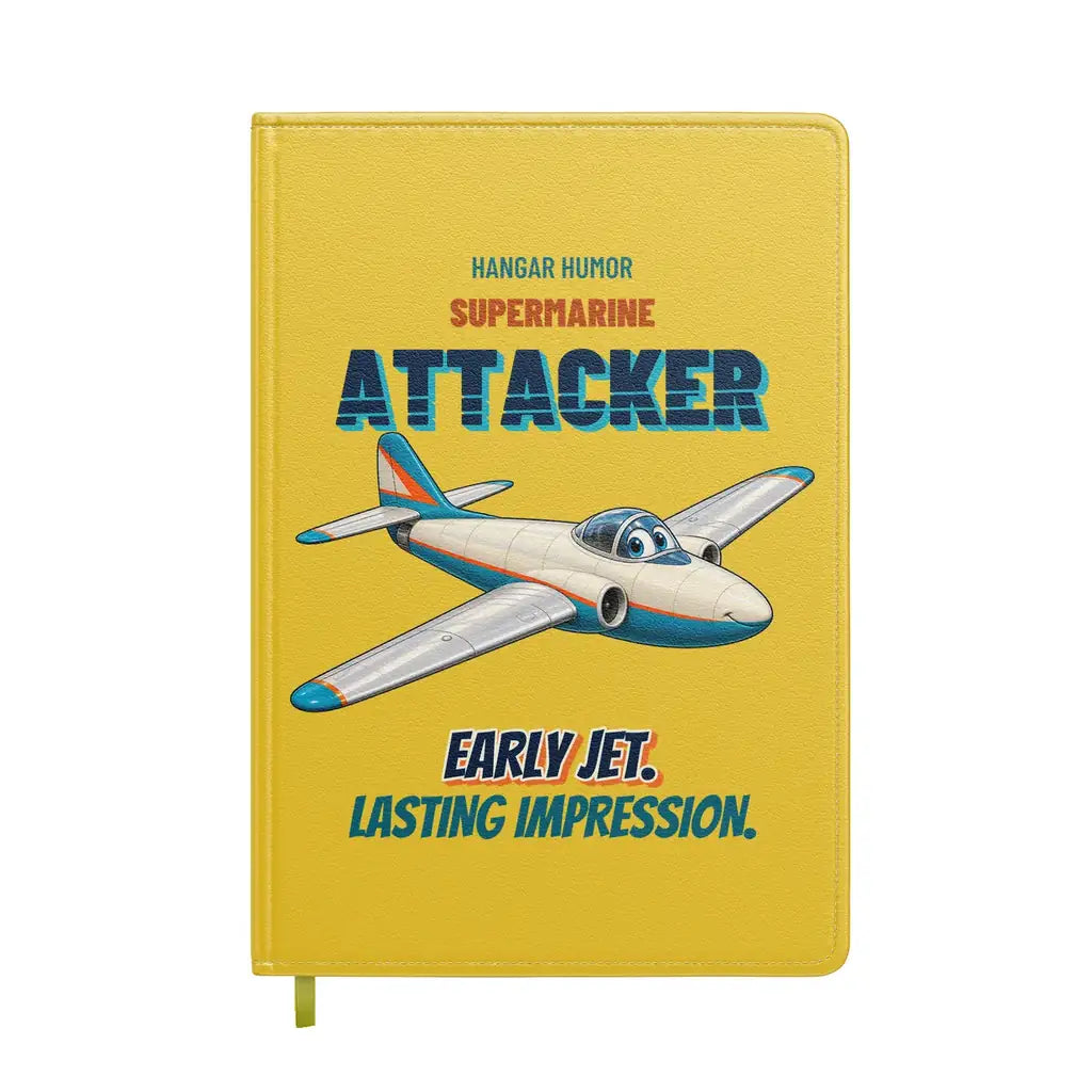 Supermarine Attacker FB.2 - Early jet. Lasting impression. design on yellow notebook