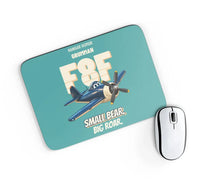 Thumbnail for Grumman F8F-1 Bearcat - Small bear. Big roar. design on turquoise rectangle mouse pad