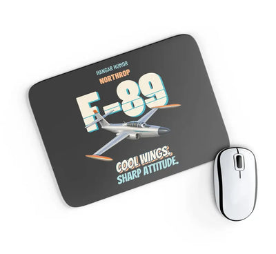 Northrop F-89J Scorpion - Cool wings. Sharp attitude. design on black rectangle mouse pad