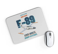 Thumbnail for Northrop F-89J Scorpion - Cool wings. Sharp attitude. design on light gray rectangle mouse pad